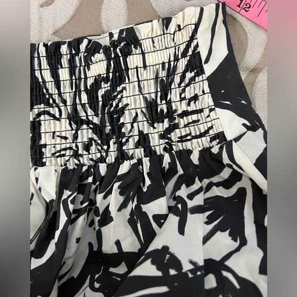 Bluebird Canyon Cade Midi Dress size Small color is black & ivory elastic waist - Picture 10 of 14